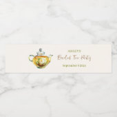 CHARMANTE kamille bruids thee party Waterfles Etiket (Enkel label)