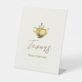 CHARMANTE kamille thee party gunsten teken Reclamebord Met Voetstuk