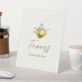 CHARMANTE kamille thee party gunsten teken Reclamebord Met Voetstuk (Insitu)