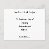 Charmante kat bij de voordeur Bewegend nieuw huis Aankondigingskaart (Achterkant)