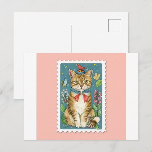 Charmante Kat Briefkaarten voor Feline Fanatics (Voorkant / Achterkant)