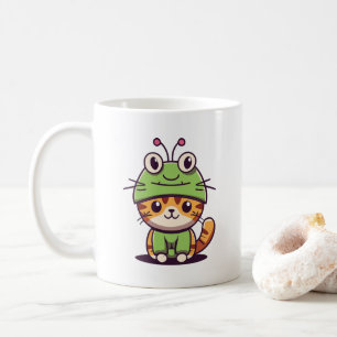 Charmante kat in Frog Pet - Schattig Baby Kitten Koffiemok