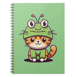 Charmante kat in Frog Pet - Schattig Baby Kitten Notitieboek