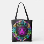 Charmante Katze im Spitzenmuster  Tote Bag (Achterkant)