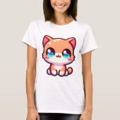 Charmante Kawaii Kat T-shirt (Voorkant)