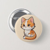 Charmante Kawaii Kitten Ronde Button 5,7 Cm (Voorkant /achterkant)