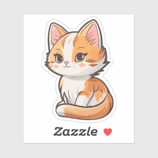 Charmante Kawaii Kitten Sticker (Vel)