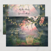 Charmante Kerkhof Save the Date Trouw Uitnodiging (Voorkant / Achterkant)