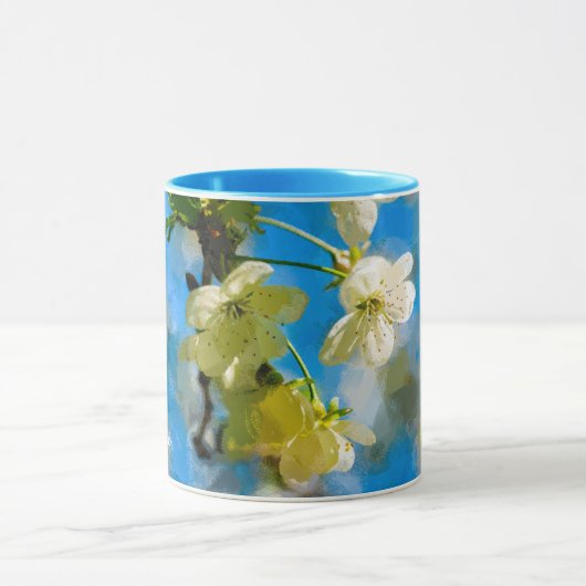 Charmante kersenbloesems mok (Midden)