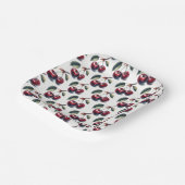 Charmante kersenclusters papieren bordje (Gebogen)