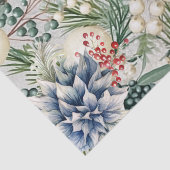 Charmante kerst ivoor Ornamenten blauw rood Tissuepapier (Detail)