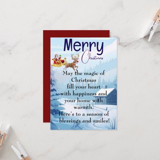 Charmante kerst kaart (Voorkant / Achterkant in situ)