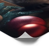 Charmante Kerst Kittens met Feestelijke Decor Poster (Hoek)