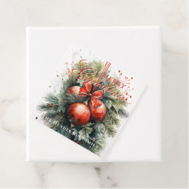 Charmante Kerst Mistletoe Custom Naam Bedankjes Labels