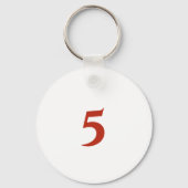 Charmante Kerst Mistletoe Custom Number Sleutelhanger (Achterkant)
