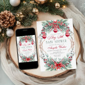 Charmante kerst vrolijk klein Baby shower Kaart