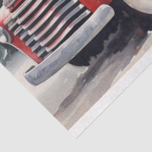 Charmante kerstboom Boerderij Truck Tissuepapier (Detail)