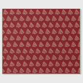 Charmante Kerstboom Cookie Wit & Rood Cadeaupapier (Vlak)