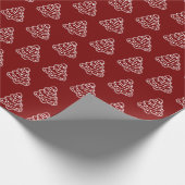 Charmante Kerstboom Cookie Wit & Rood Cadeaupapier (Hoek)