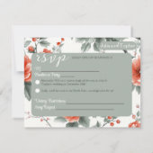 Charmante kerstbruiloft met romantische foto RSVP kaartje (Achterkant)