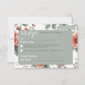 Charmante kerstbruiloft met romantische foto RSVP kaartje (Achterkant)