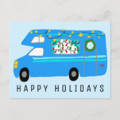 Charmante Kerstcamper  RV Xmas CUSTOM Briefkaart (Voorkant)