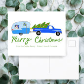 Charmante Kerstcamper Trailer Retro RV Briefkaart