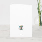 Charmante Kerstengel Vrolijk Kerstfeest Kaart (Achterkant)