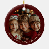 Charmante  Kerstman  Keramisch Ornament (Achterkant)