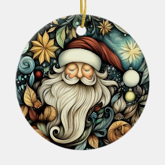  Charmante  Kerstman Keramisch Ornament (Voorkant)