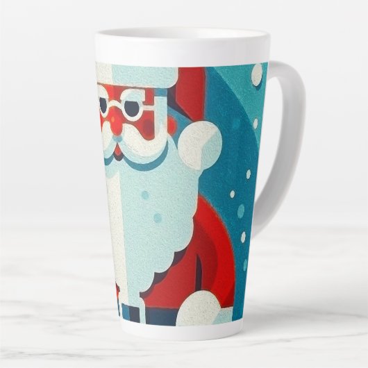 Charmante Kerstman Latte Mok (Rechterhoek)