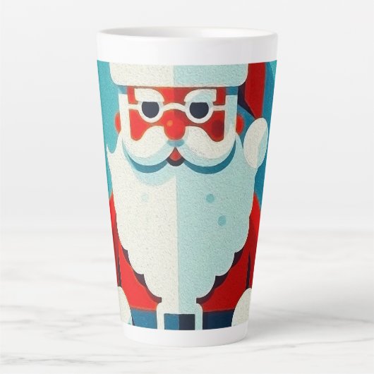 Charmante Kerstman Latte Mok (Voorkant)