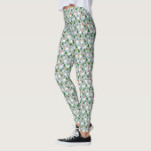 Charmante Kerstmis Sneeuwman en bomen Patroon Leggings (Links)
