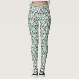 Charmante Kerstmis Sneeuwman en bomen Patroon Leggings