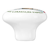 Charmante kerstschouw scene keramische knop (Zijkant)