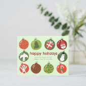 Charmante Kerstversieringen  Xmas CUSTOM Briefkaart (Staand voorkant)