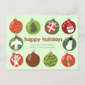 Charmante Kerstversieringen  Xmas CUSTOM Briefkaart (Voorkant)