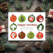 Charmante Kerstversieringen  Xmas CUSTOM Briefkaart