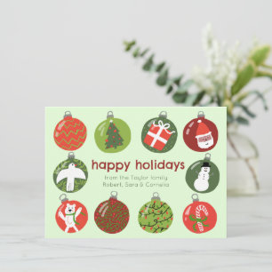 Charmante Kerstversieringen Xmas CUSTOM Feestdagenkaart