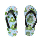 Charmante Kikker en Toad Pond Party Kinder Teenslippers (Voetbed)