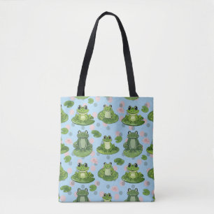 Charmante Kikker en Toad Pond Party Tote Bag