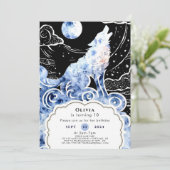 Charmante Kinderen Wolf Verjaardag Kaart (Staand voorkant)