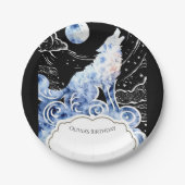 Charmante Kinderen Wolf Verjaardag Papieren Bordje (Voorkant)