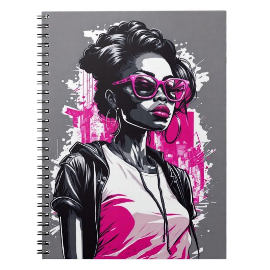 Charmante klassiekers Afro Amerikaanse schoonheid Notitieboek (Voorkant)