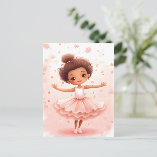 Charmante kleine ballerina Briefkaart (Staand voorkant)