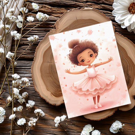 Charmante kleine ballerina Briefkaart