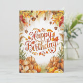 Charmante kleine gezellige herfst Herfst Happy Bir Kaart (Staand voorkant)