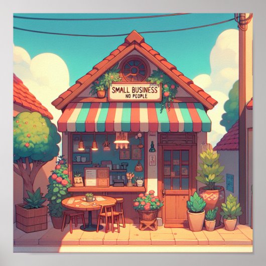 Charmante kleine zakelijke anime kunst poster (Voorkant)