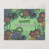 Charmante kleurrijke doedel bloemen Moederdag Briefkaart (Voorkant)