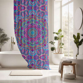 Charmante kleurrijke mandala naadloos patroon douchegordijn